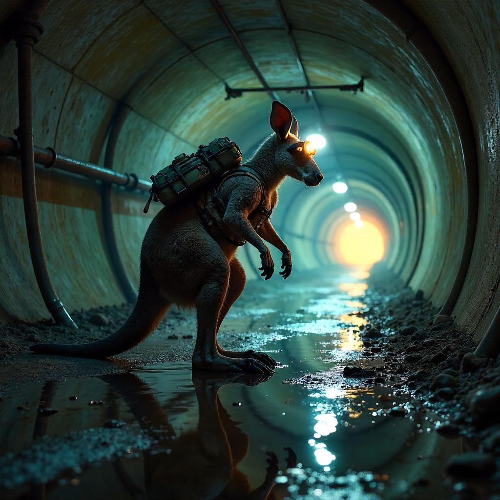 Kangaroo in Underground Tunnels: Concept Art