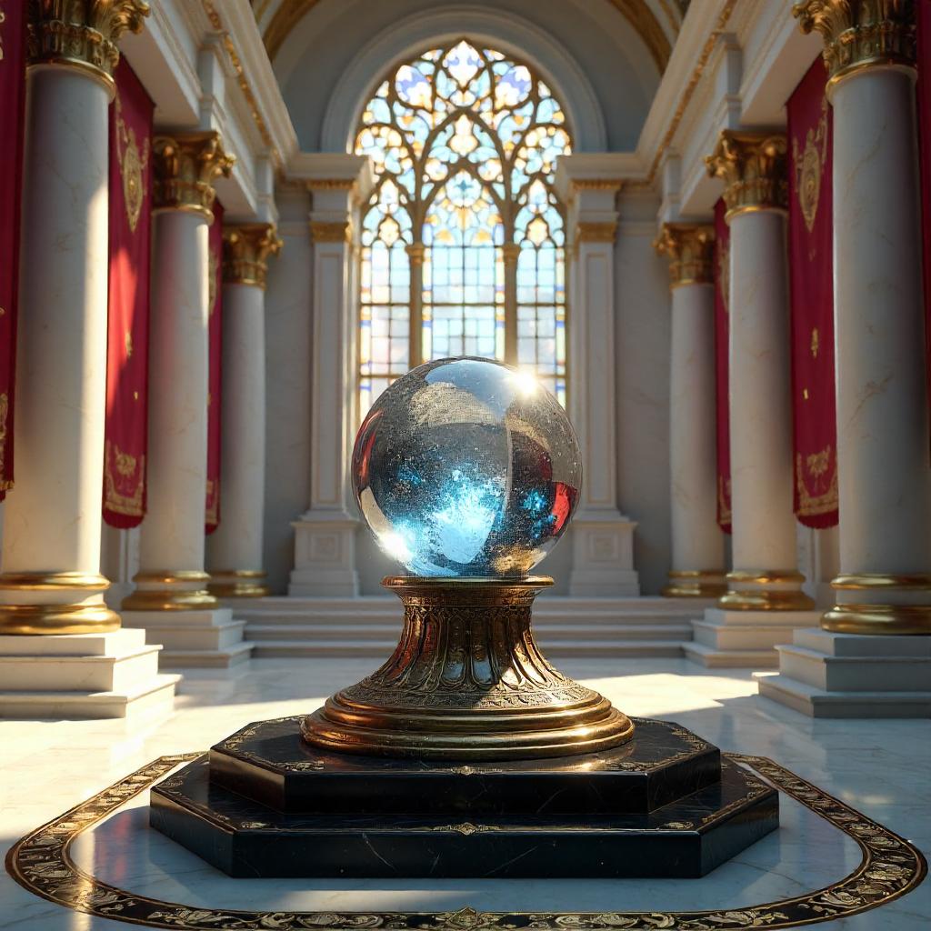 Sacred Relic in a Grand Throne Room - 3D Render