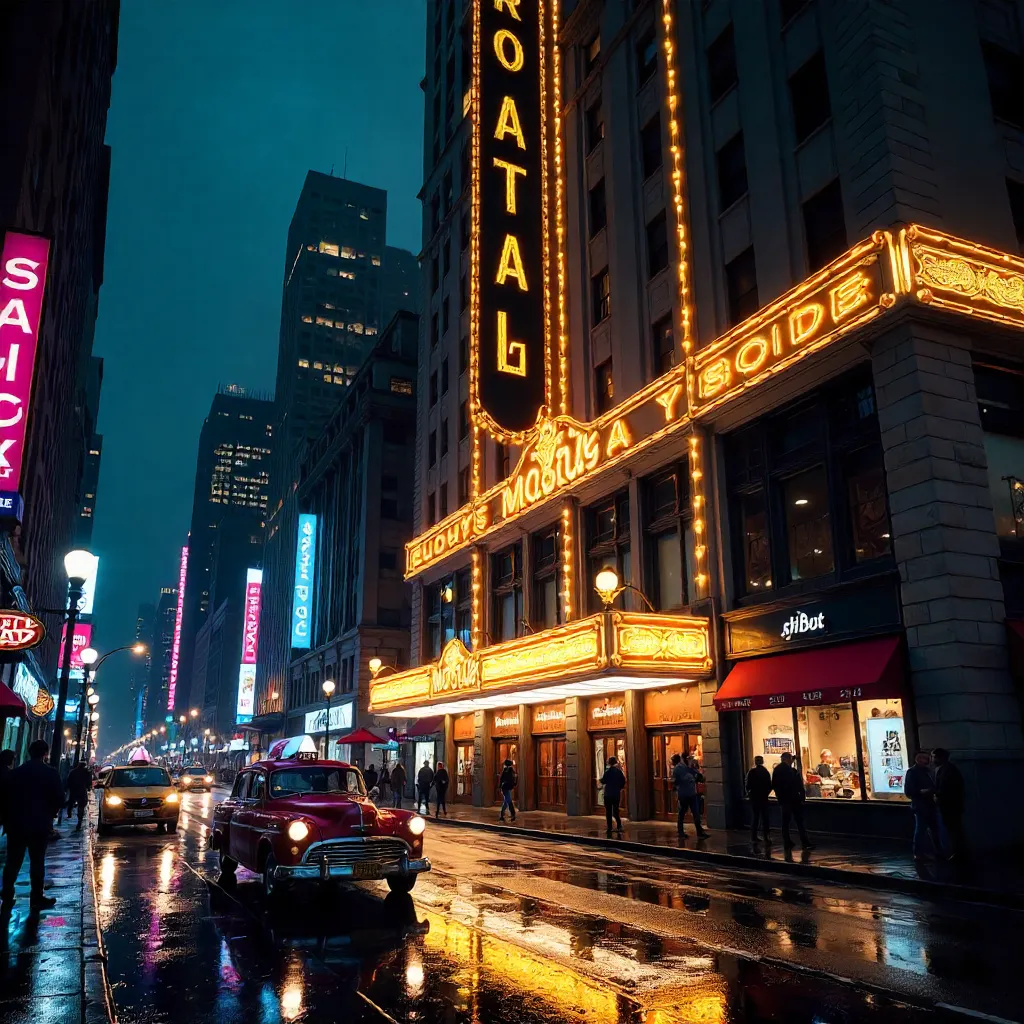 Night Street Glow with Royal York Hotel Sign