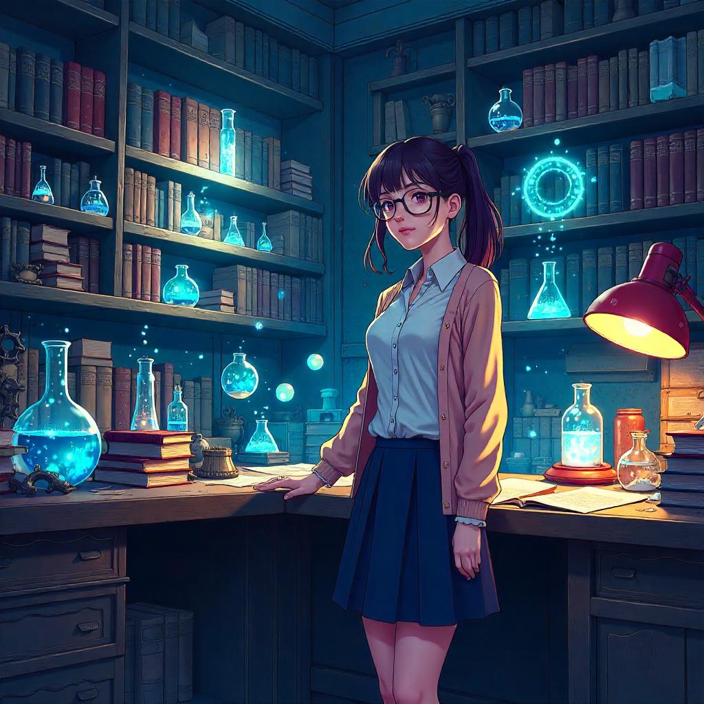 Anime Librarian in a Mad Scientist's Lab