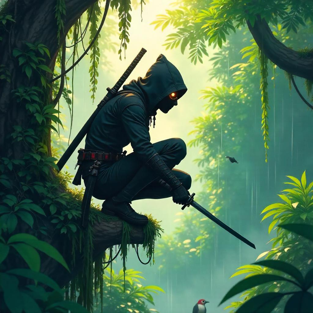 Shadow Assassin in the Jungle Canopy