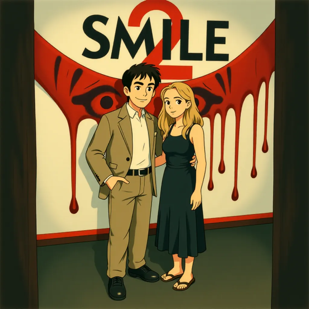 Jessica Bonander and Parker Finn at an event for Smile 2 (2024) - Anime style