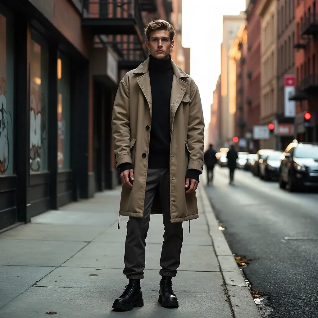 Contemporary Minimalist Streetwear in NYC Streets