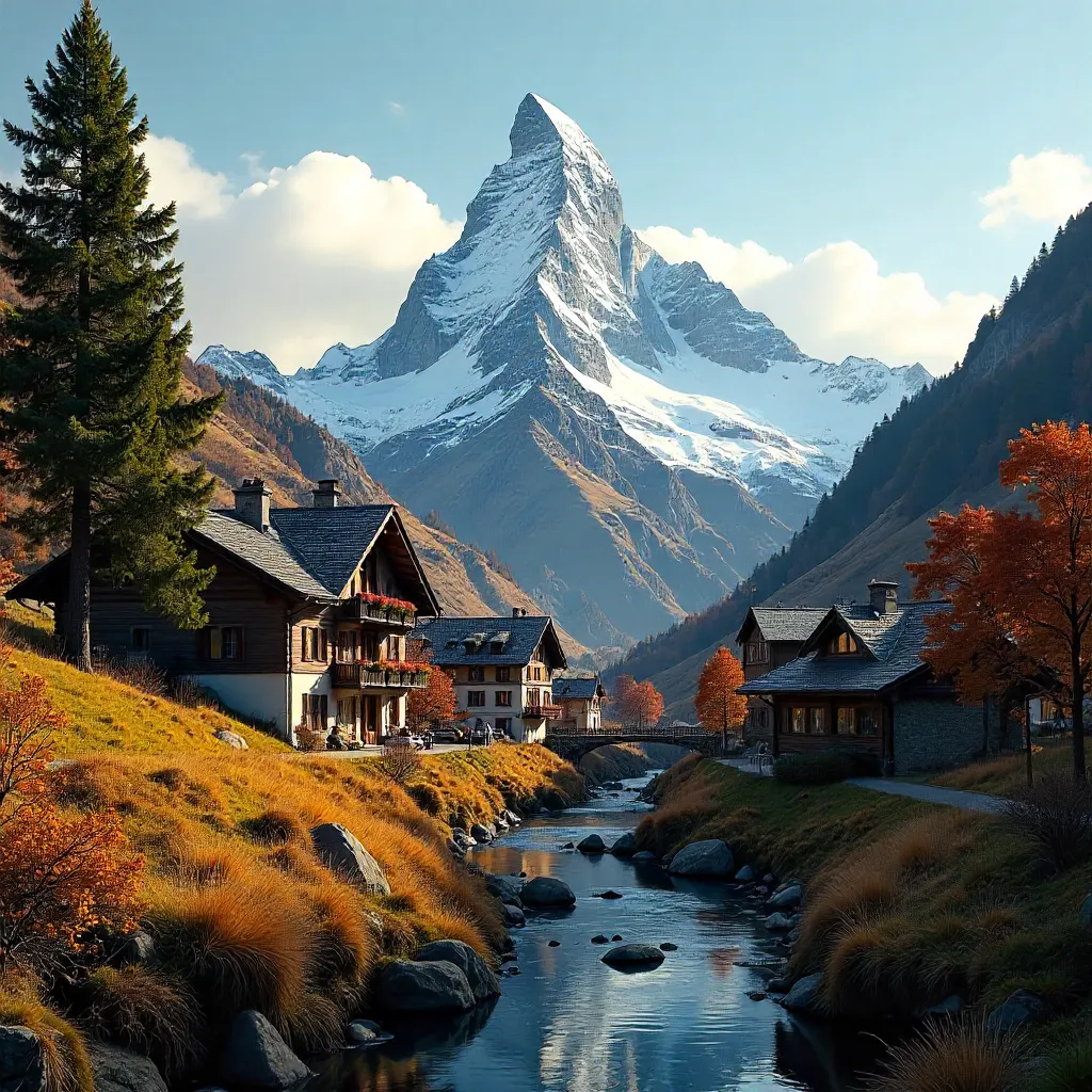 Autumn Majesty: Matterhorn Over Zermatt