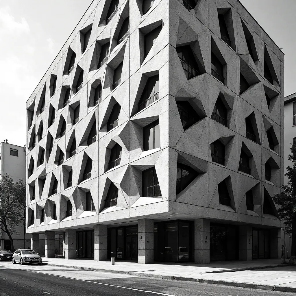 Monochrome Geometry: Facade Patterns