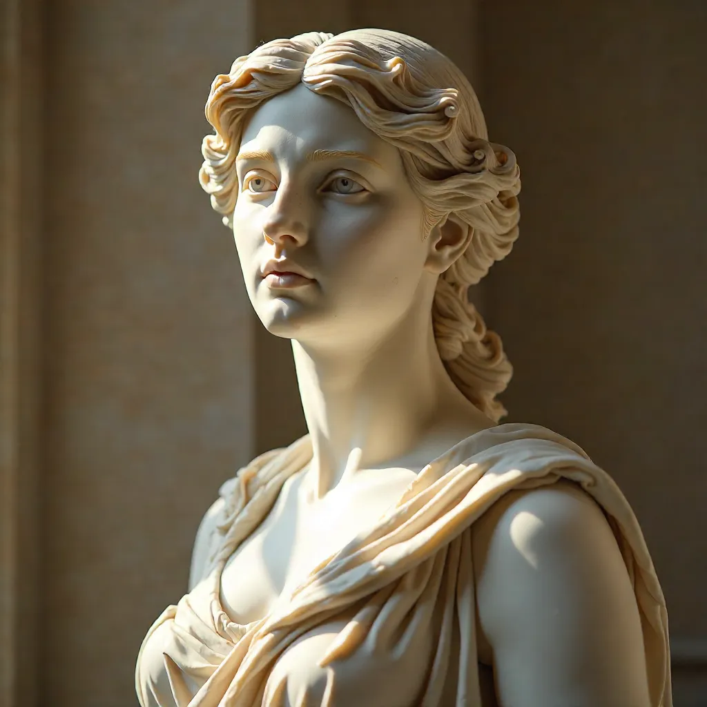 Sunlit Marble Elegance in Classical Form