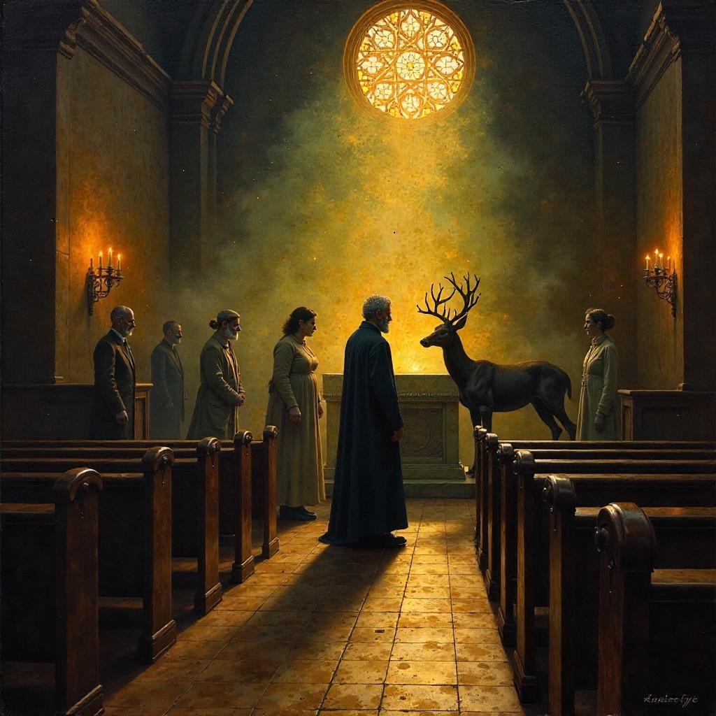 Shapeshifter in the Synagogue: An Oil Painting