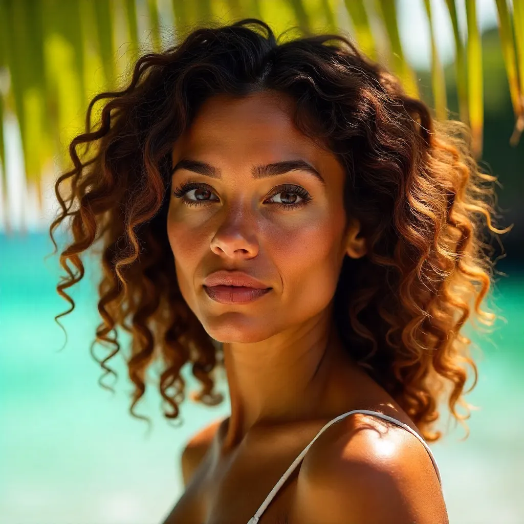 Sunlit Tropical Close-Up Portrait
