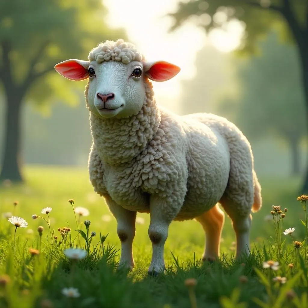 Photorealistic Sheep in a Video Game World