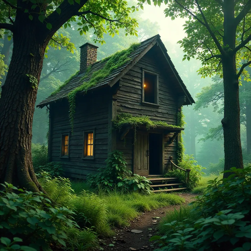 Whispers of Green: Abandoned Forest House
