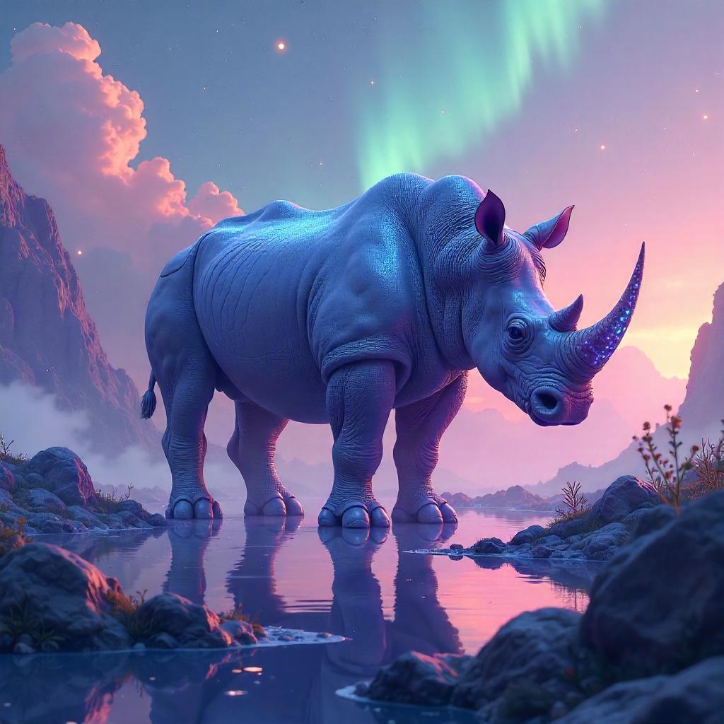 Dreamworld Rhino Concept Art in Dreamscape