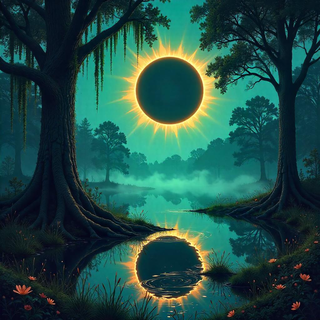 Eclipsed Swamp: A Digital Dream