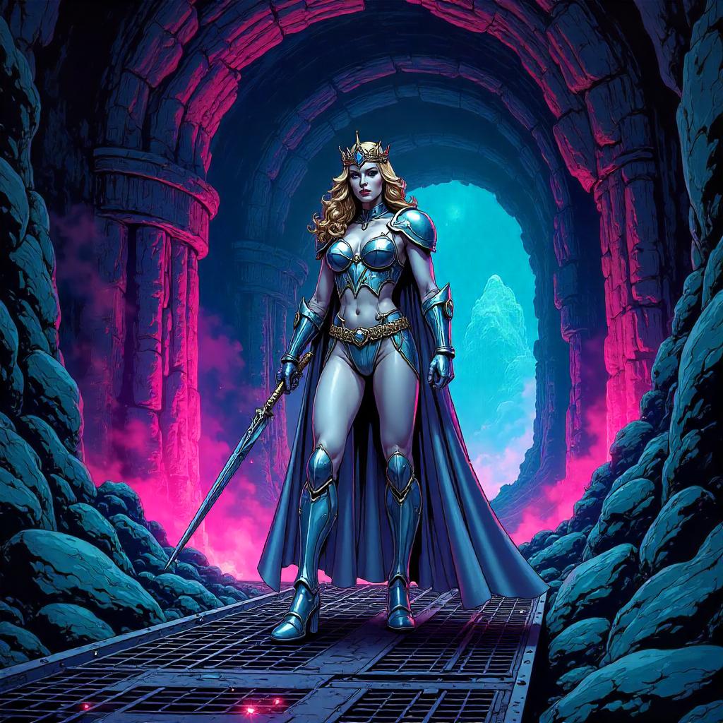 Underground City Princess in Comic Book Style