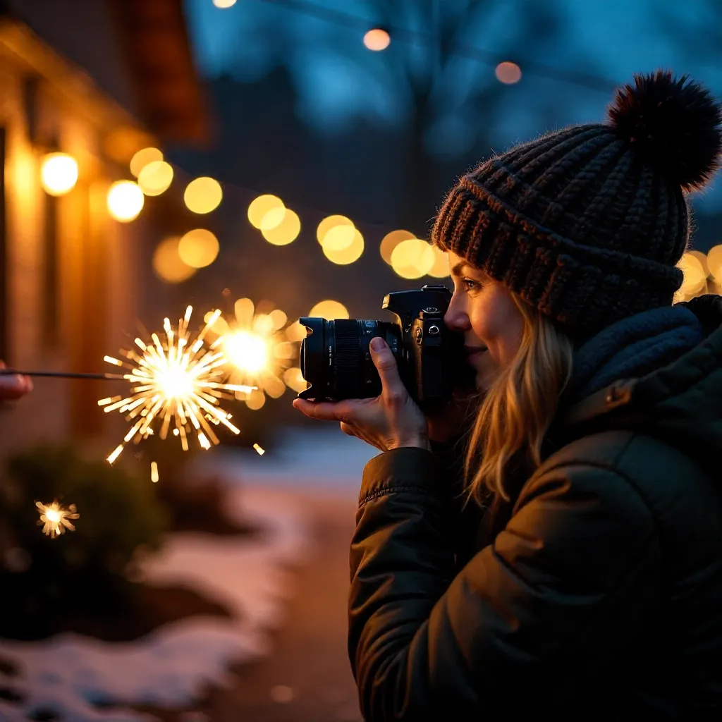 Nighttime Sparkler Photography: Captured Glow