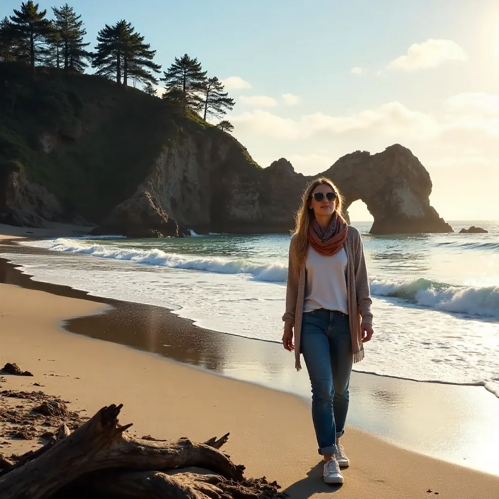 Serene Arch Cape Beach Moment