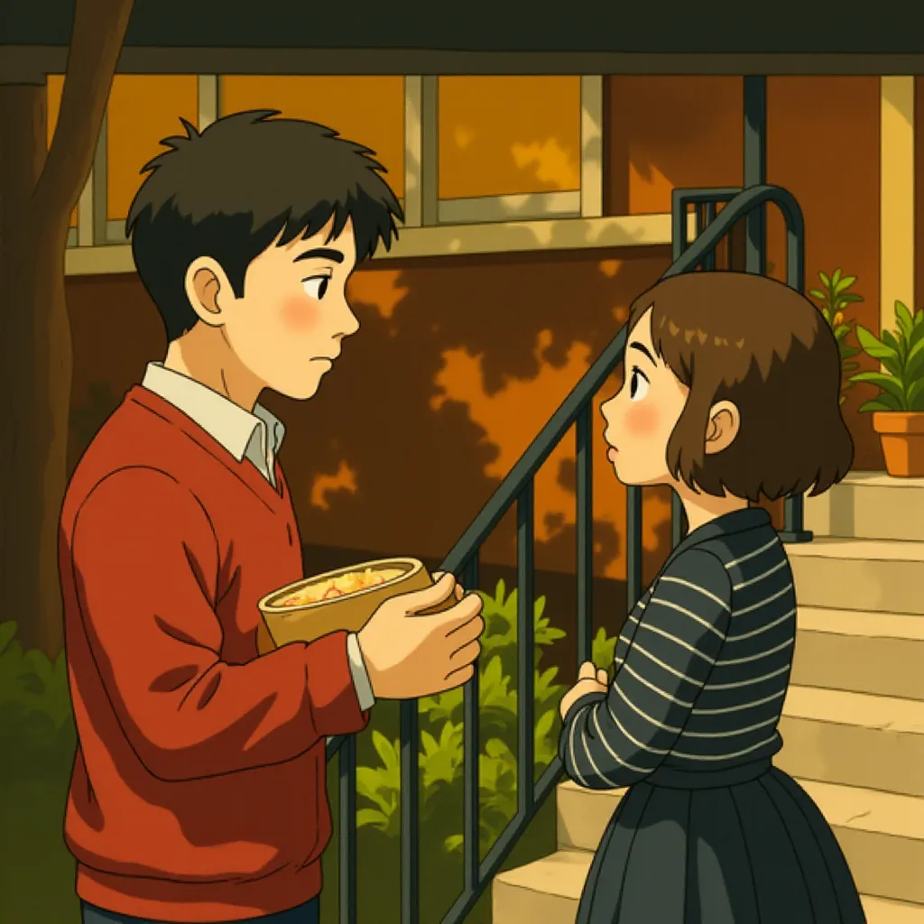 Will Ferrell and Maggie Gyllenhaal in Stranger Than Fiction (2006) - Anime style
