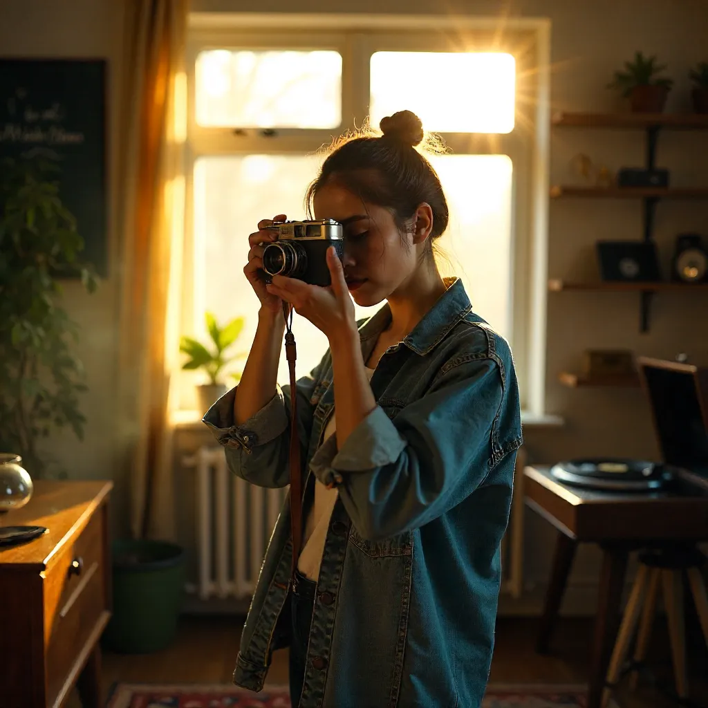 Indoors Moment with a Vintage Camera