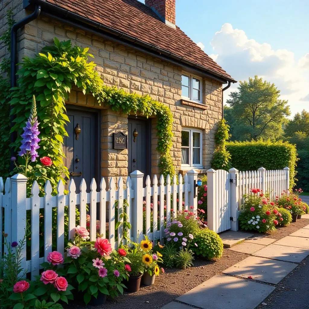 Charming Stone House with Blooming Garden