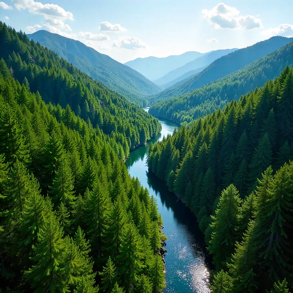 Aerial Summer Forest over Žilina Region, Slovakia