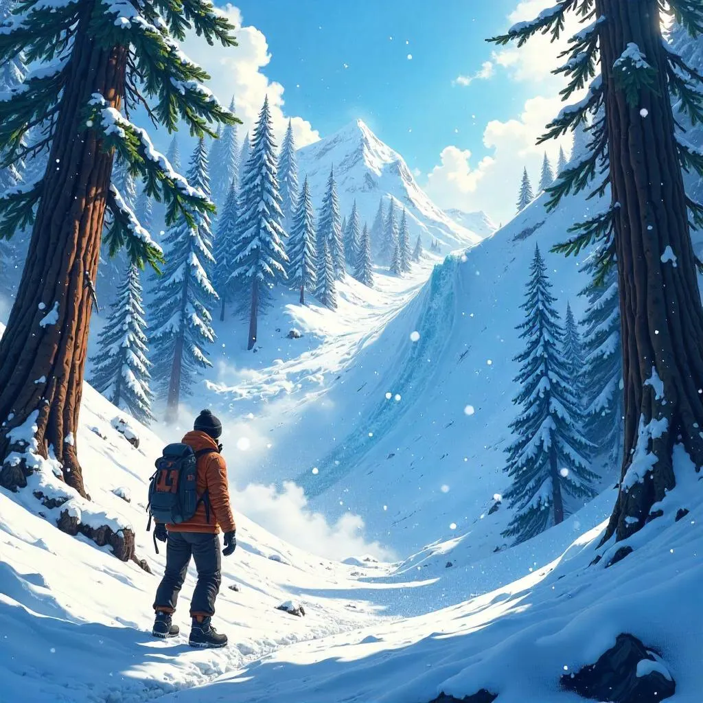 Avalanche in the Redwood Forest - Anime Scene