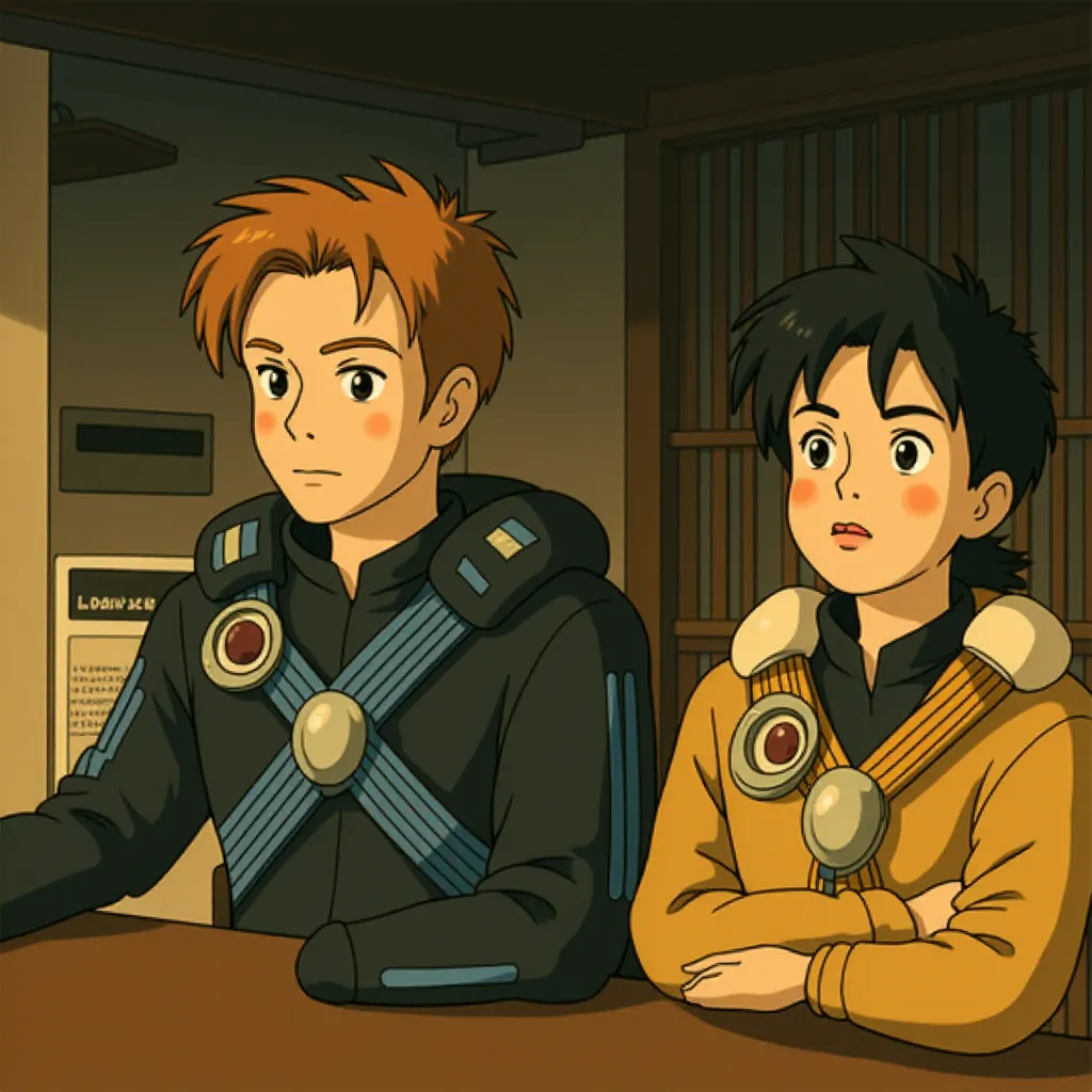 John Cho and Chris Pine in Star Trek (2009) - Anime style