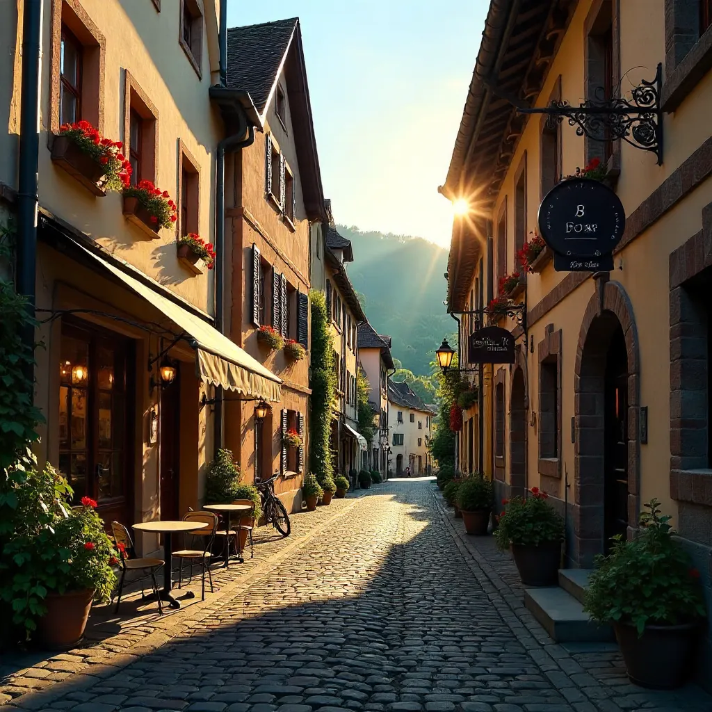 Colorful Heidelberg Alleyway at Golden Hour