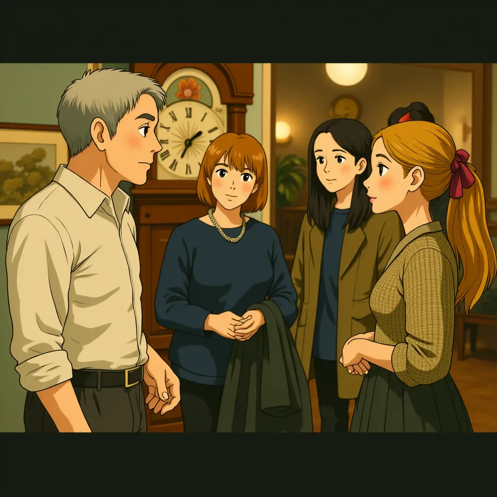 Harrison Ford, Kathy Baker, Michiel Huisman, Blake Lively, and Amanda Crew in The Age of Adaline (2015) - Anime style