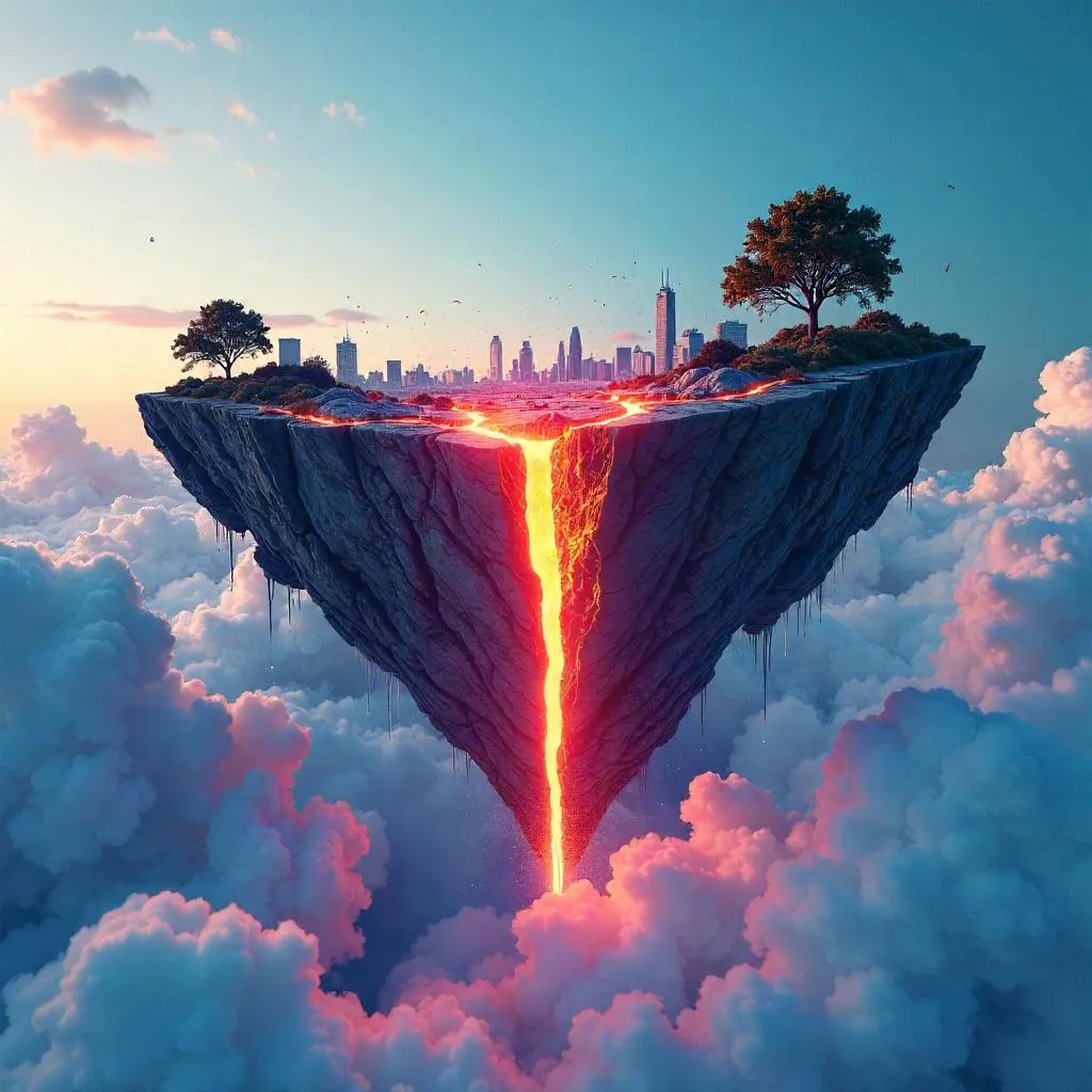 Floating Earthquake Above the Clouds