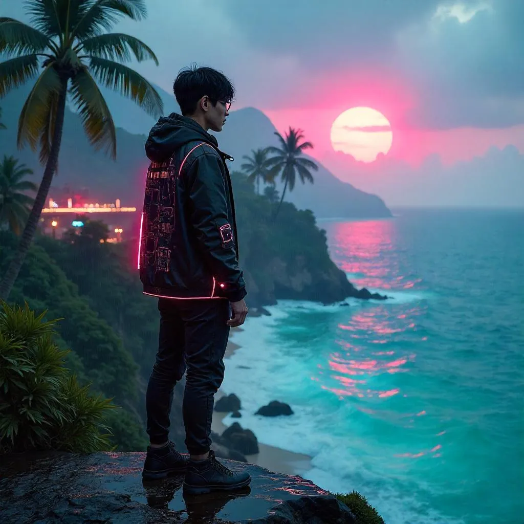 Neon Tropics: Cyberpunk Paradise