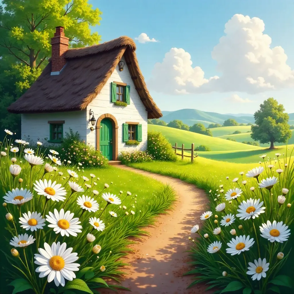 Daisy-Kissed Cottage in Spring