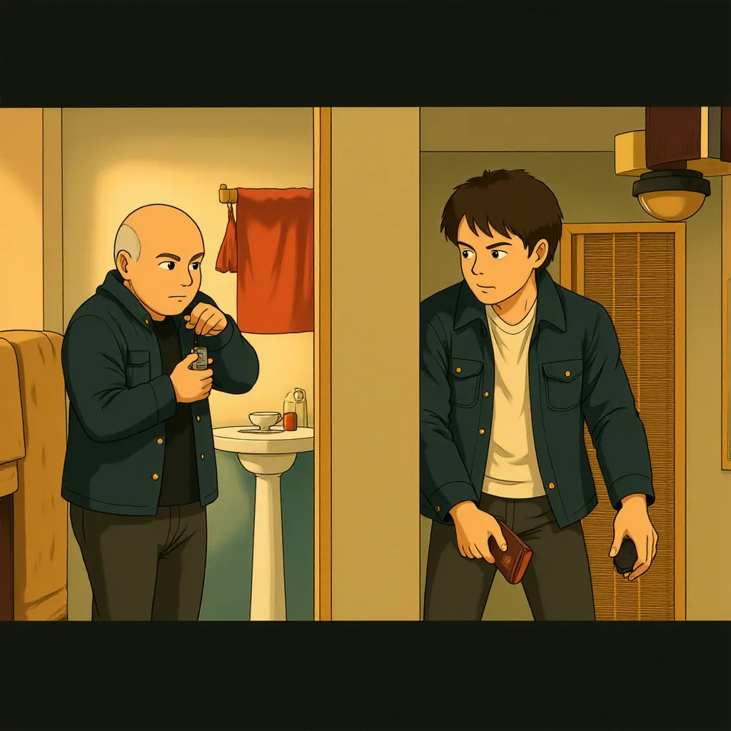 Ryan Gosling and Tim Trella in Drive (2011) - Anime style