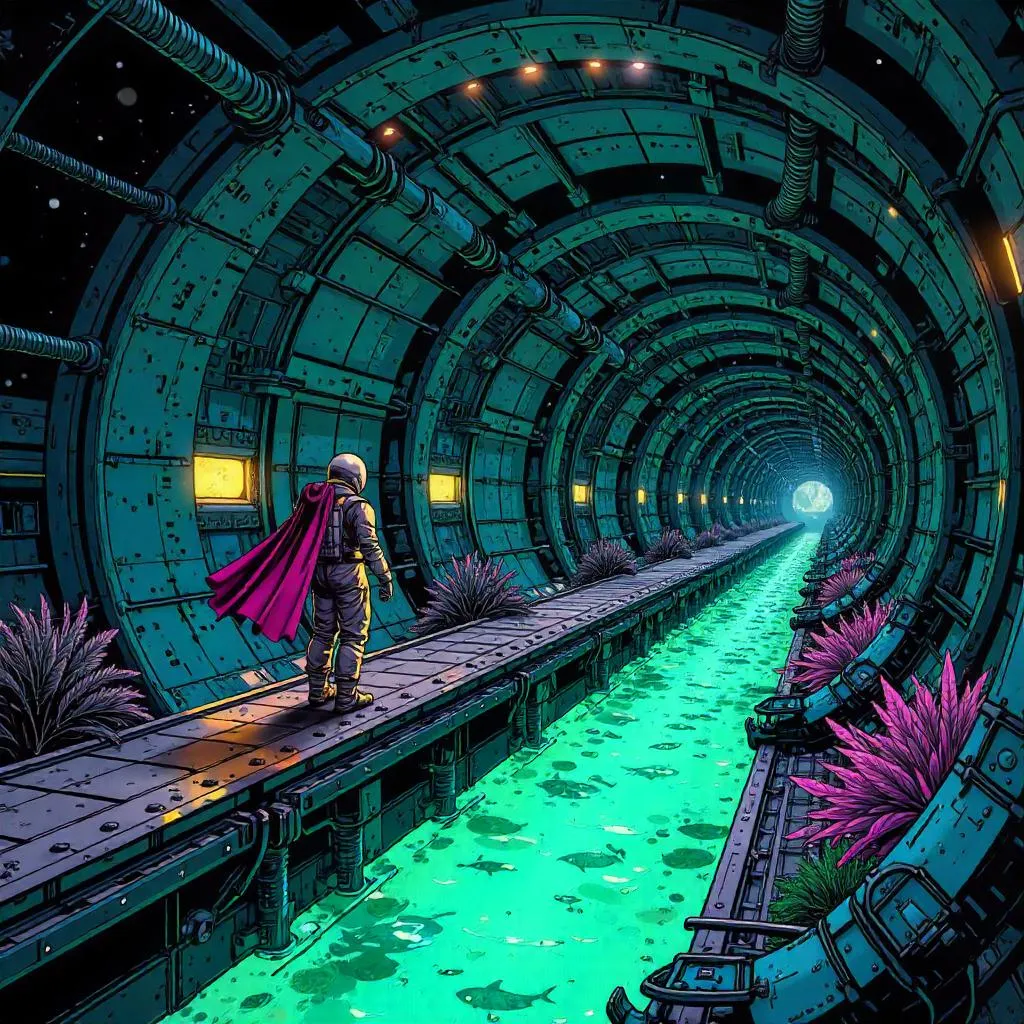 River Run Through an Alien Starship