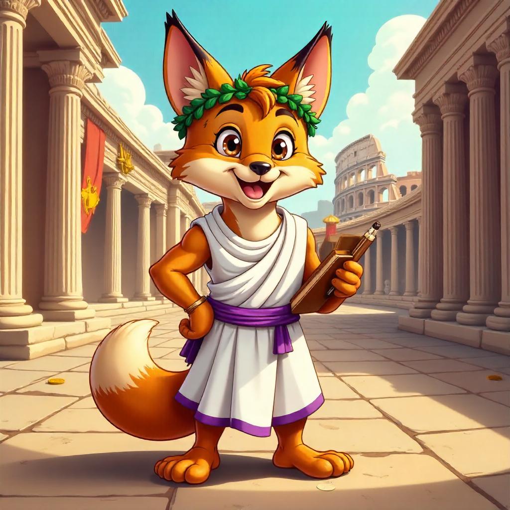 Lynx in a Toga: A Cartoon Roman Day