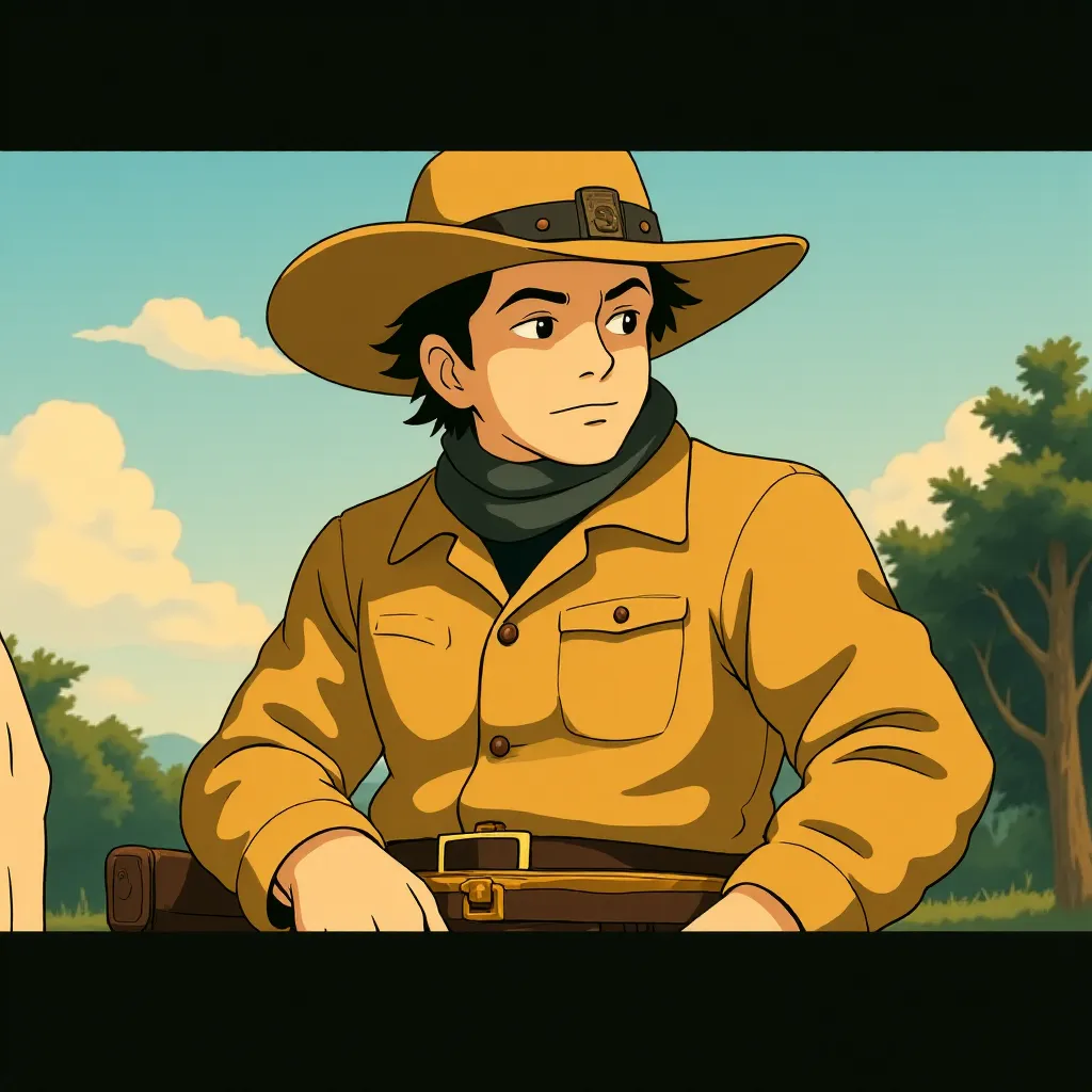 Matt Damon in True Grit (2010) - Anime style
