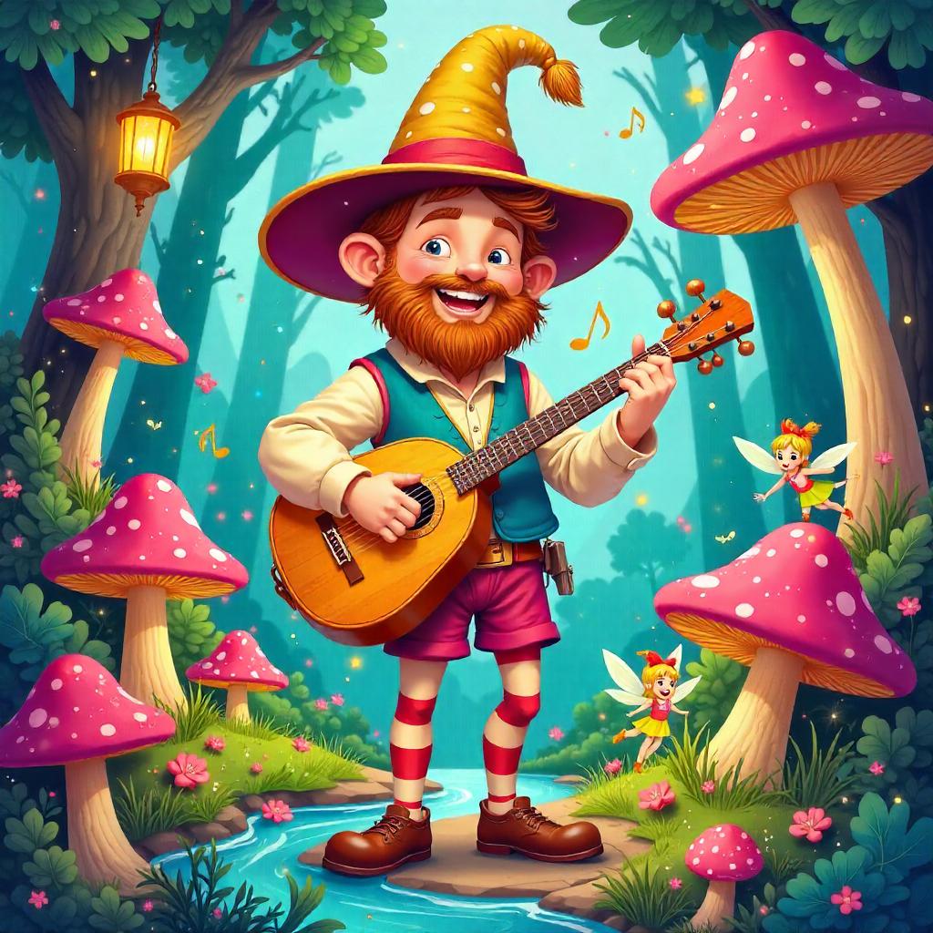 Bard in a Cartoon Fairy Wonderland