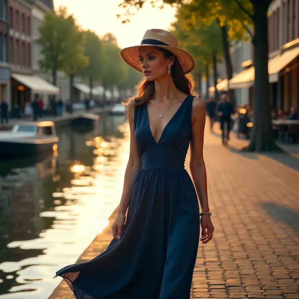 Elegant Woman by Lille Canal in Chic Hat