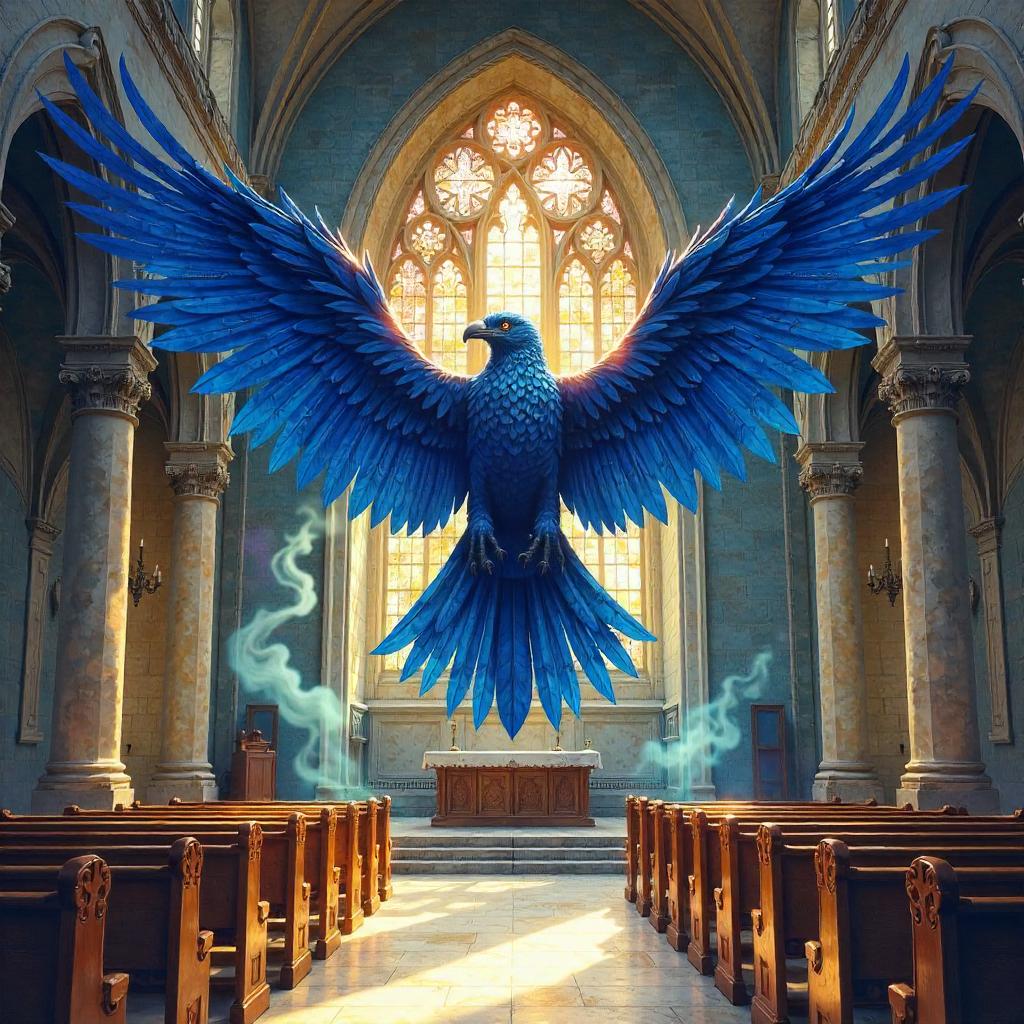 Thunderbird in a Watercolor Chapel of Stormlight