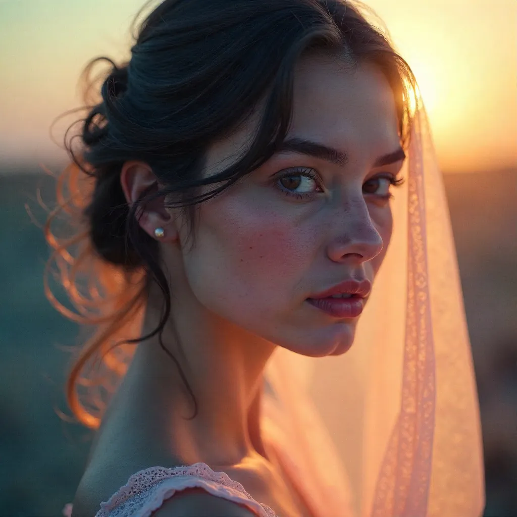 Dreamy Mystery Soft-Focus Portrait