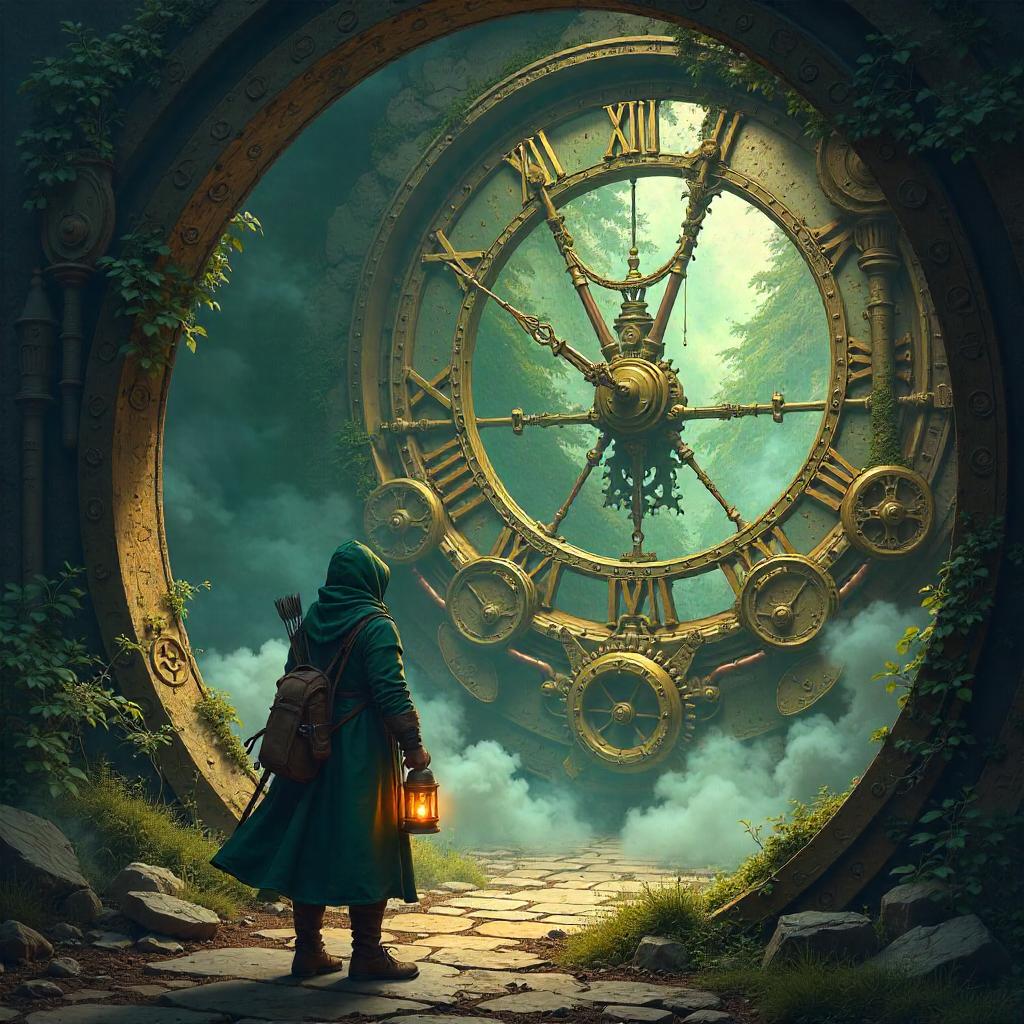 Ranger Within a Giant Clock - Digital Art