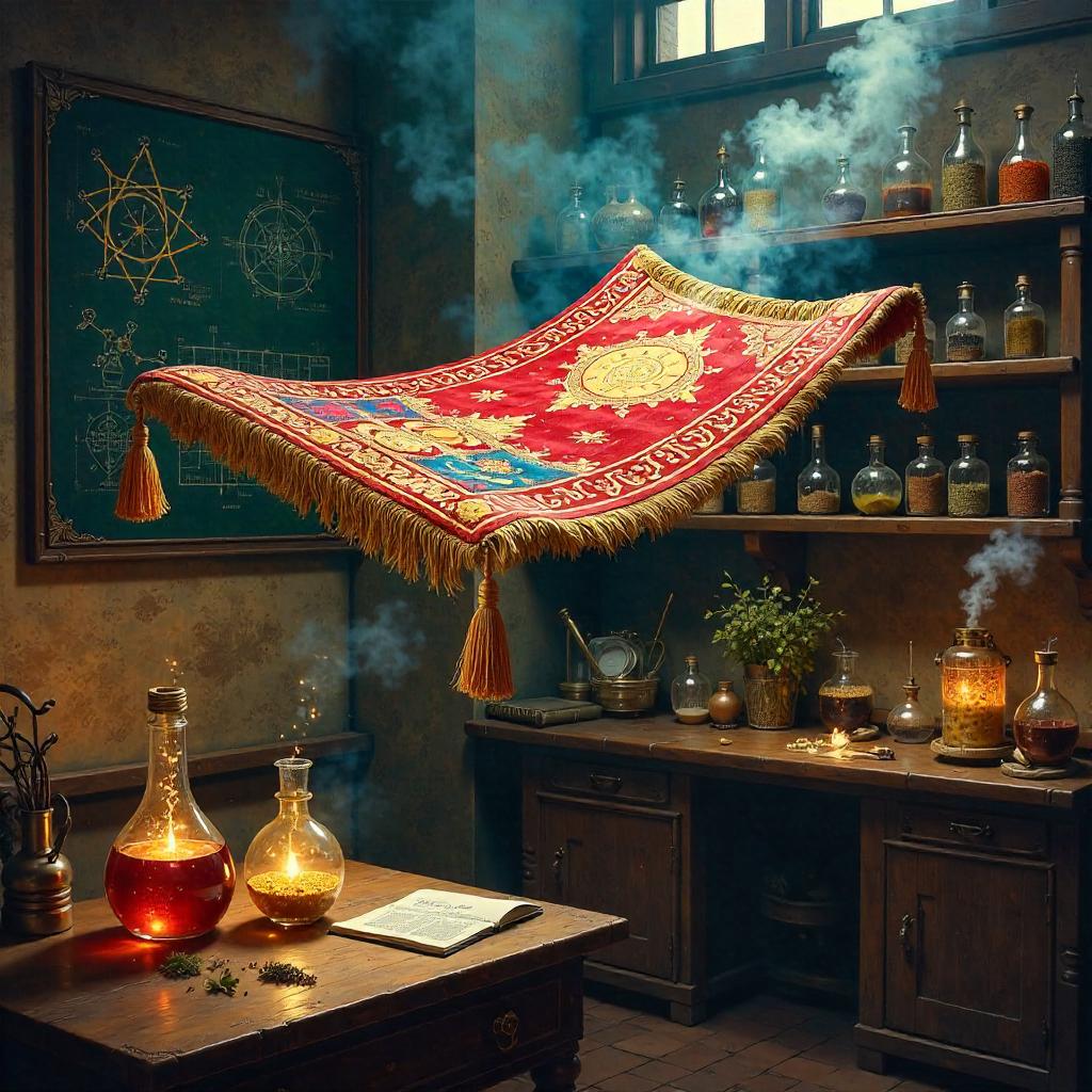 The Enchanted Carpet in a Lab of Alchemy