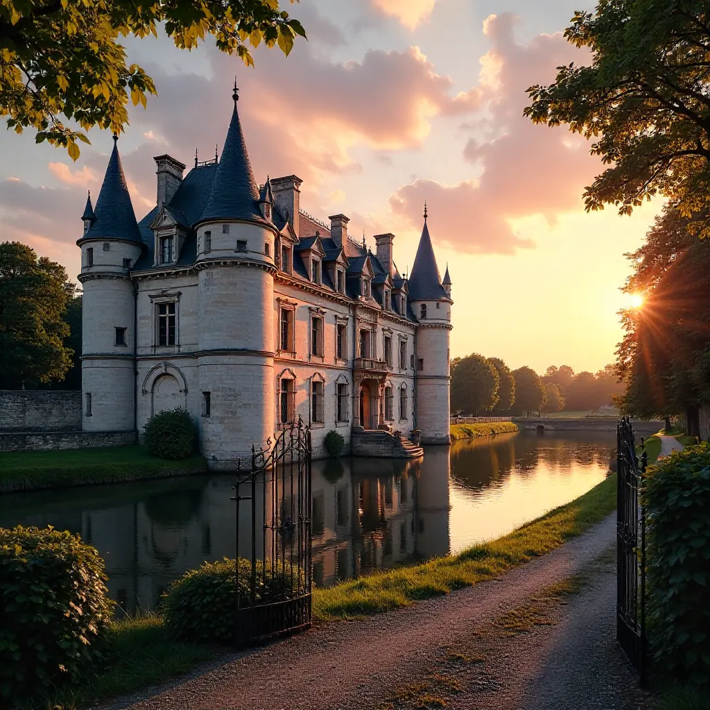 Sunset at Château de Le Lude, Loire Valley