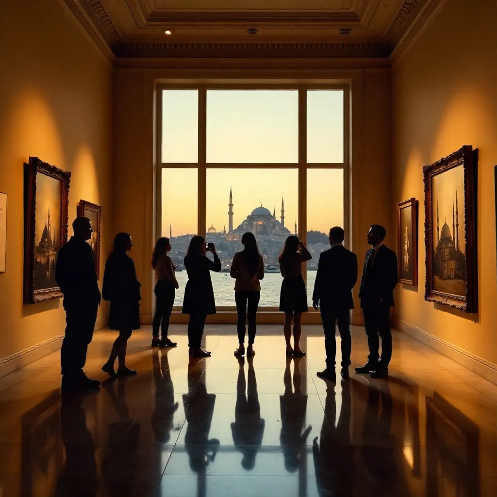 Silhouettes in an Istanbul Gallery: Moments of Awe