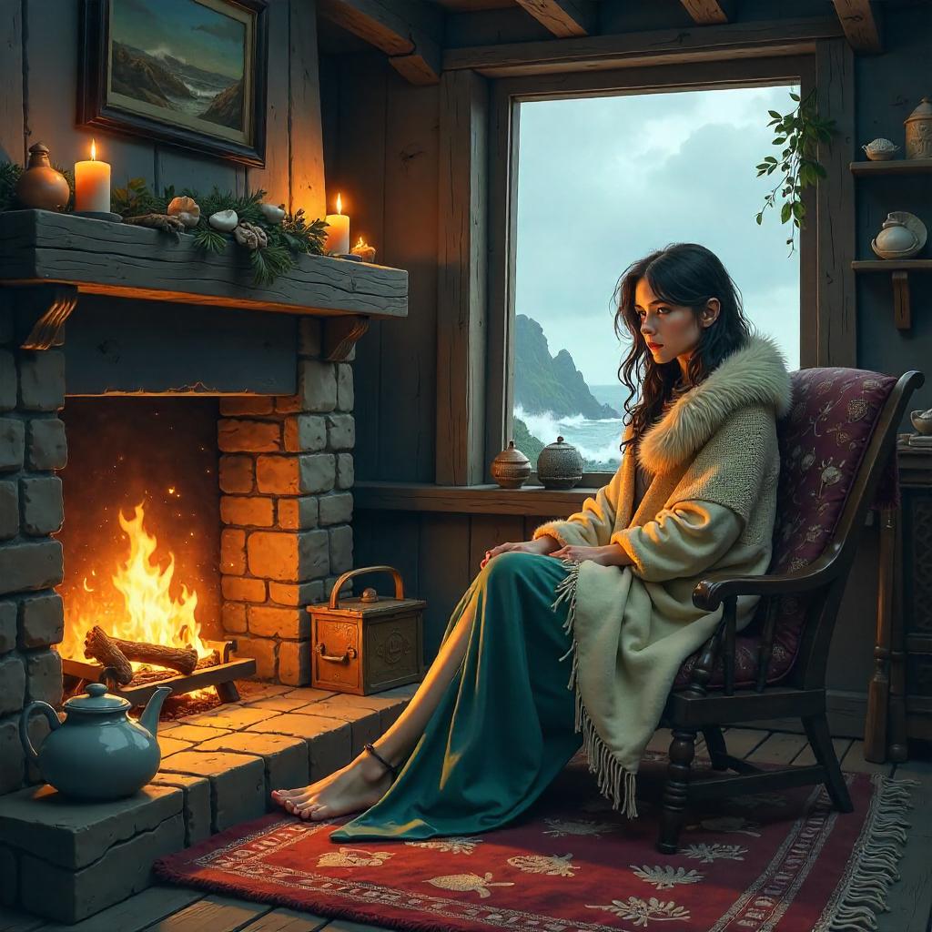 Selkie in a Cozy Coastal Cottage