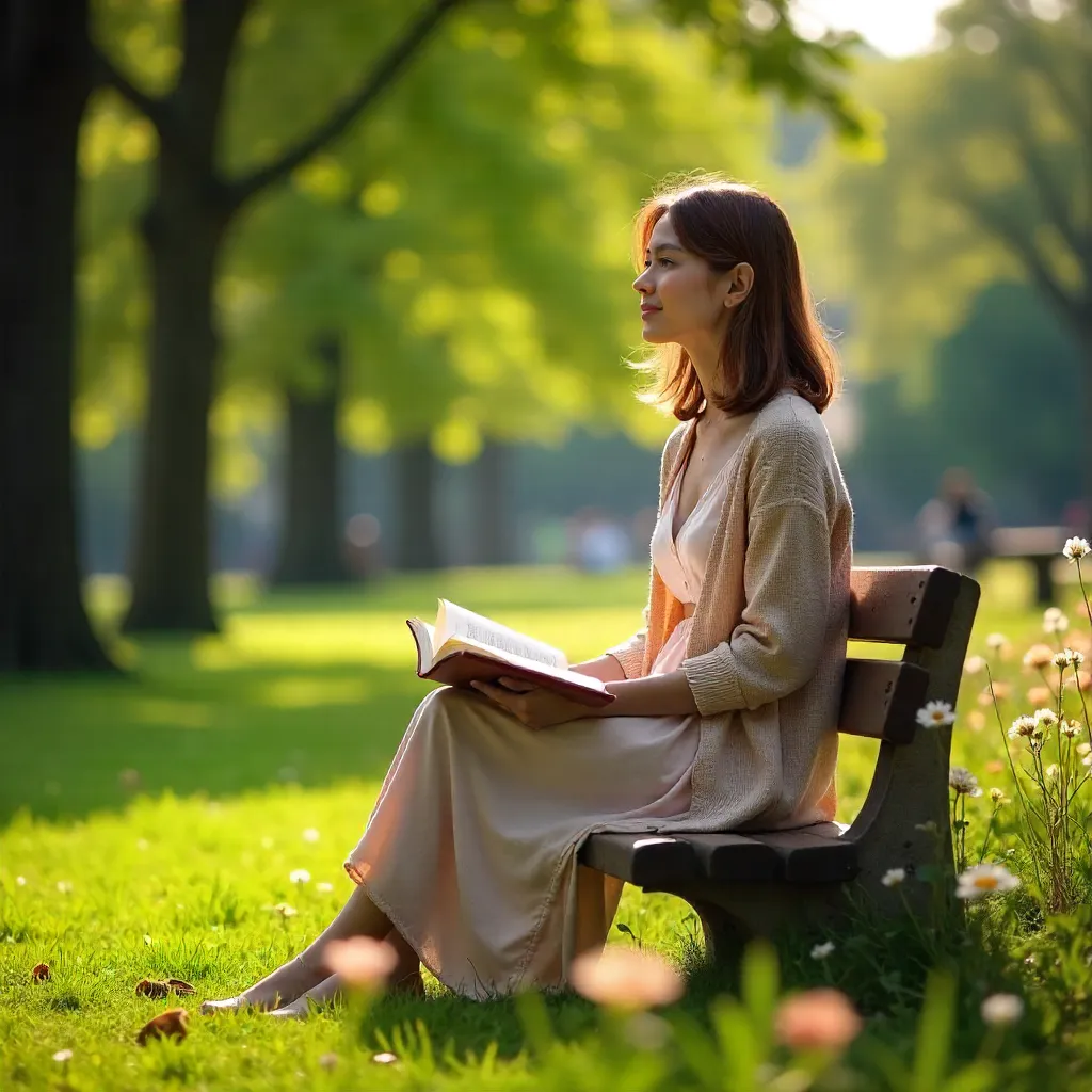 Serene Moment in a Stuttgart City Park