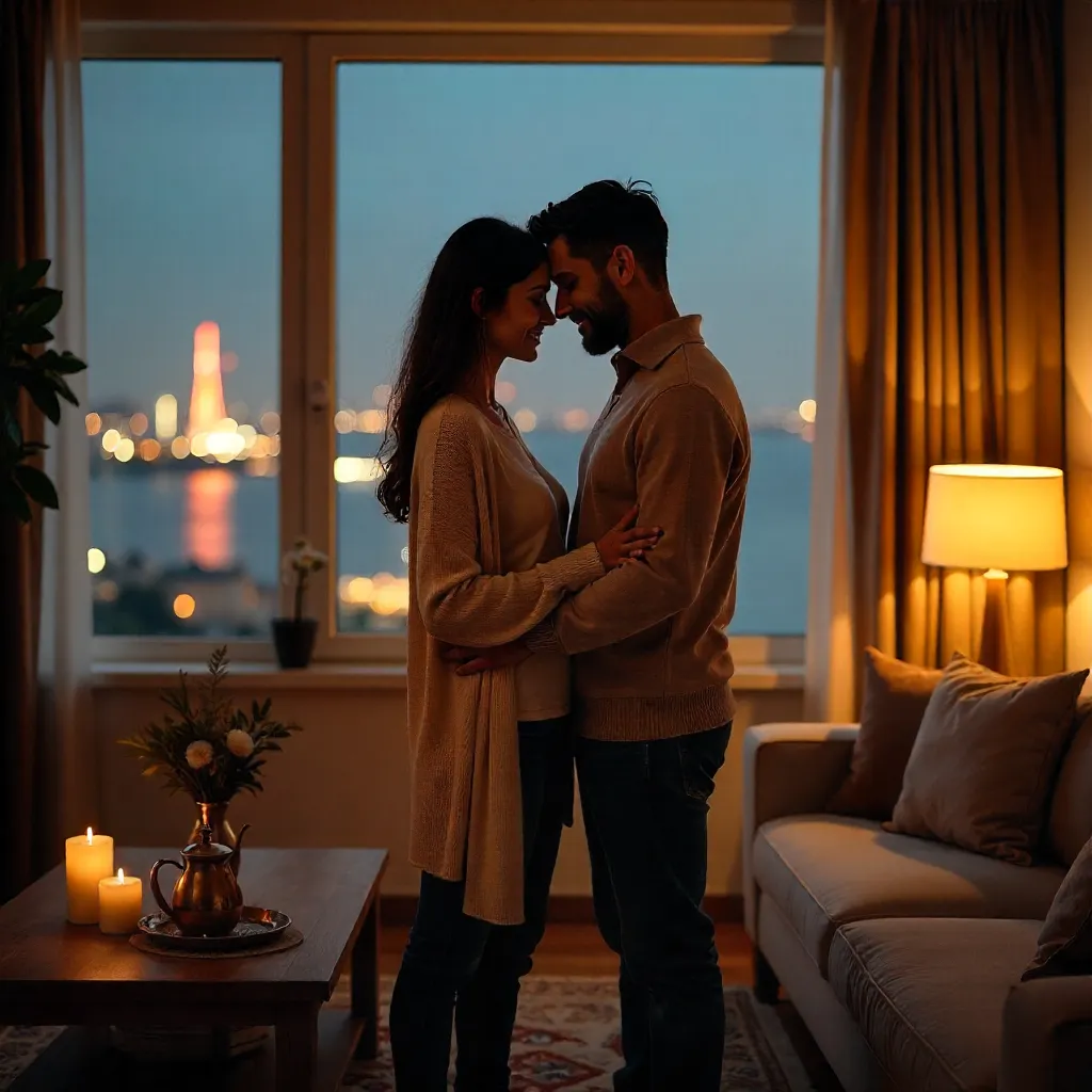 Tender Moment in a Baku Apartment