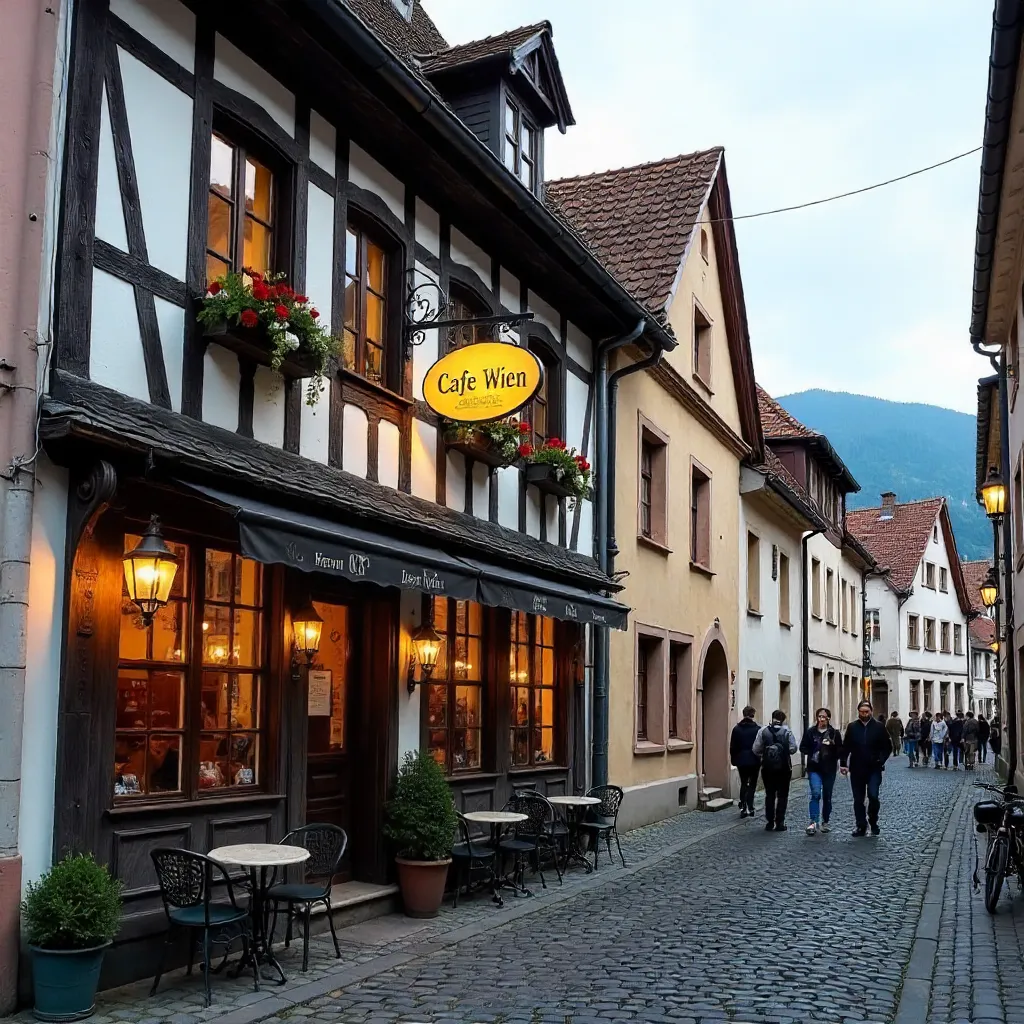 Historic Cafe Wien in Wernigerode: Fachwerk Charm
