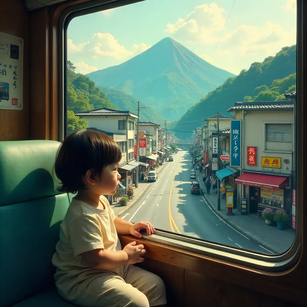 Gazing From the Train: Mountains and City Streets