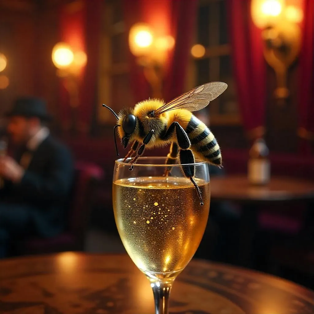 Photoreal Bee at a 1920s Speakeasy
