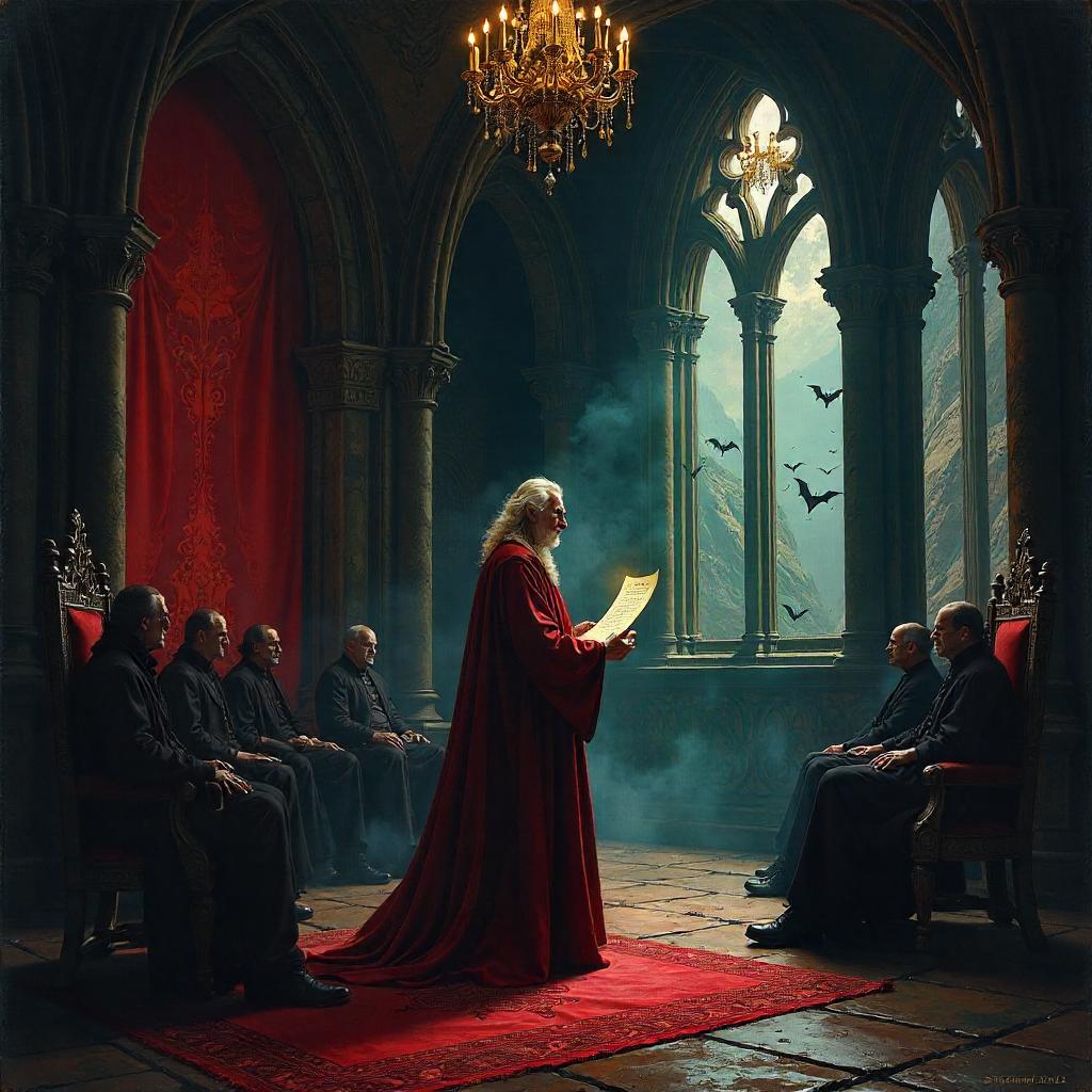 Prophet in a Vampire Castle: An Oil Painting