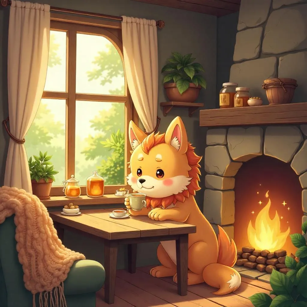 Chimera in a Cozy Cottage: Anime-Style Charm